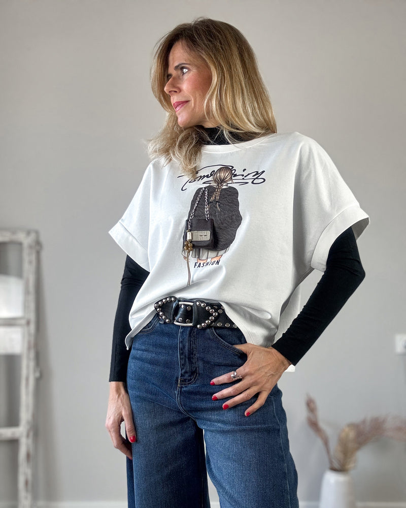 Camiseta girl marron