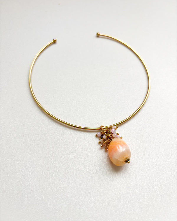 CHOCKER PIEDRA CARAMELO