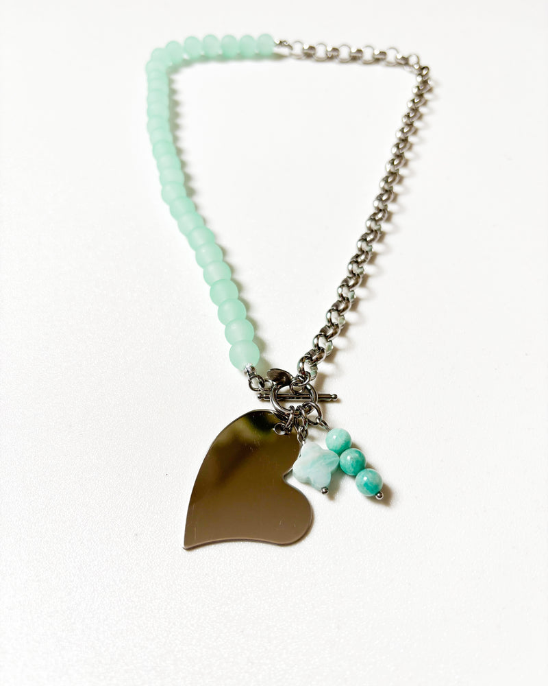 COLLAR TREBOL COMBI AGUA