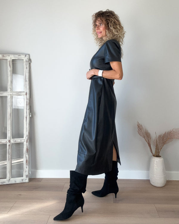 Vestido polipiel black