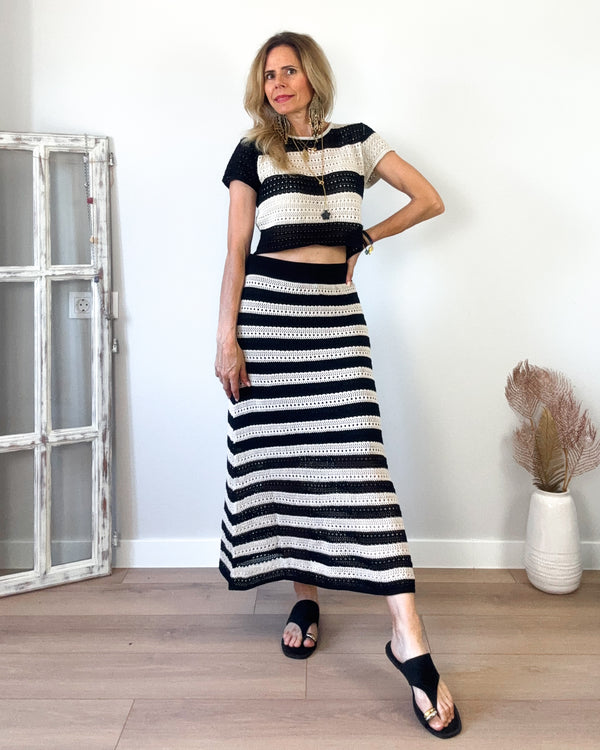 Conjunto perlé raya