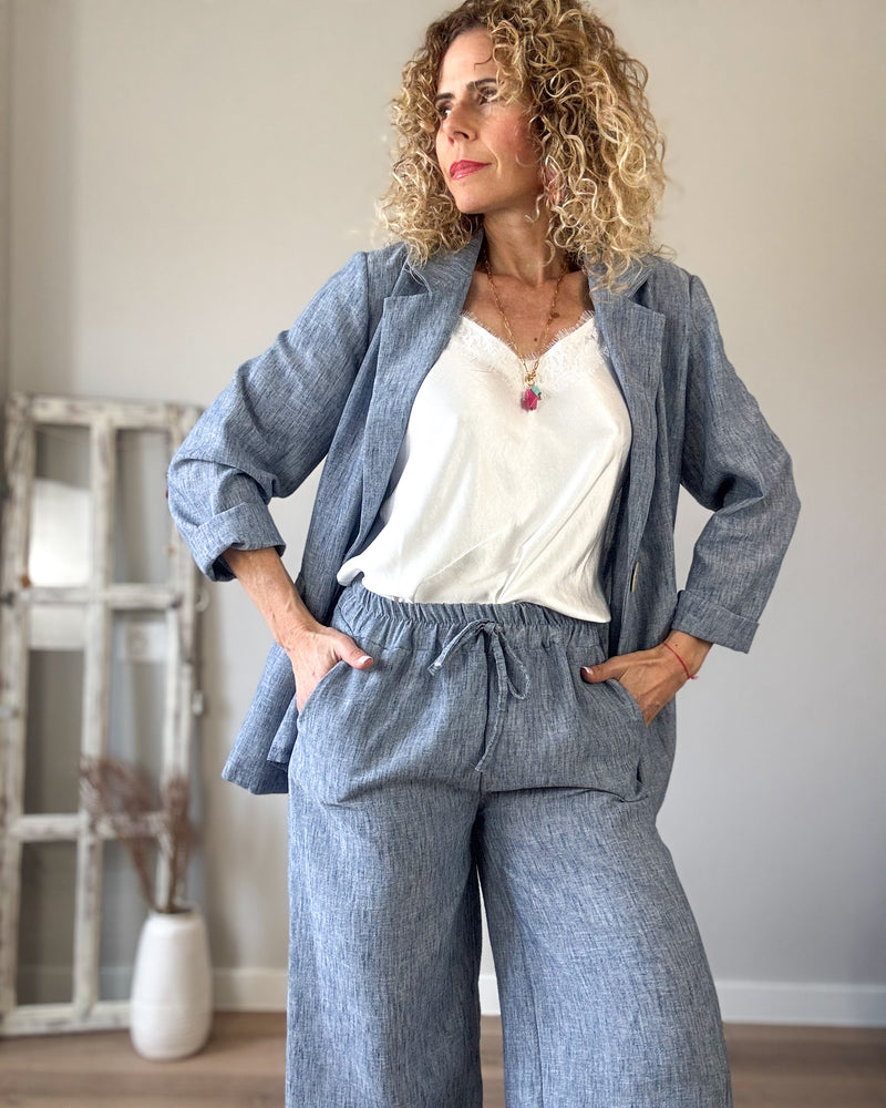 Blazer mujer azul