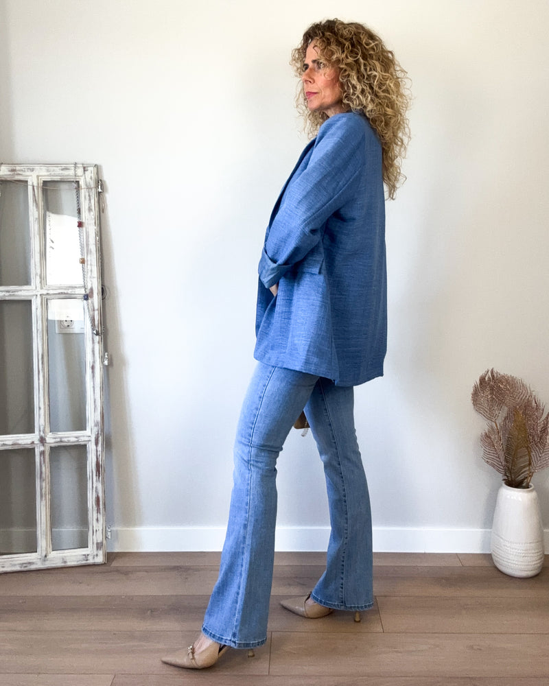 Blazer mujer azulon Oversize 