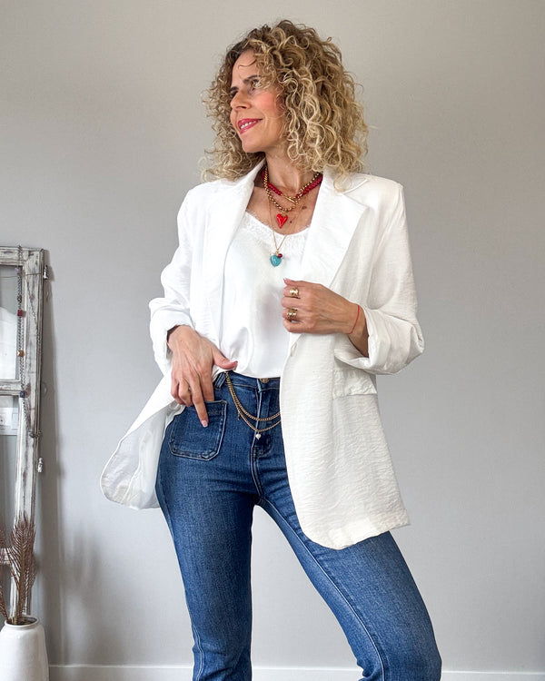 Blazer mujer blanca