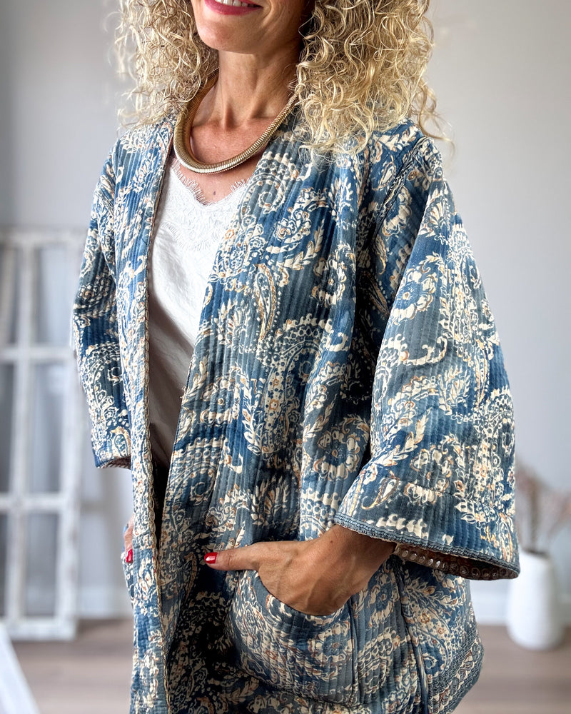 Chaqueta melocotón reversible