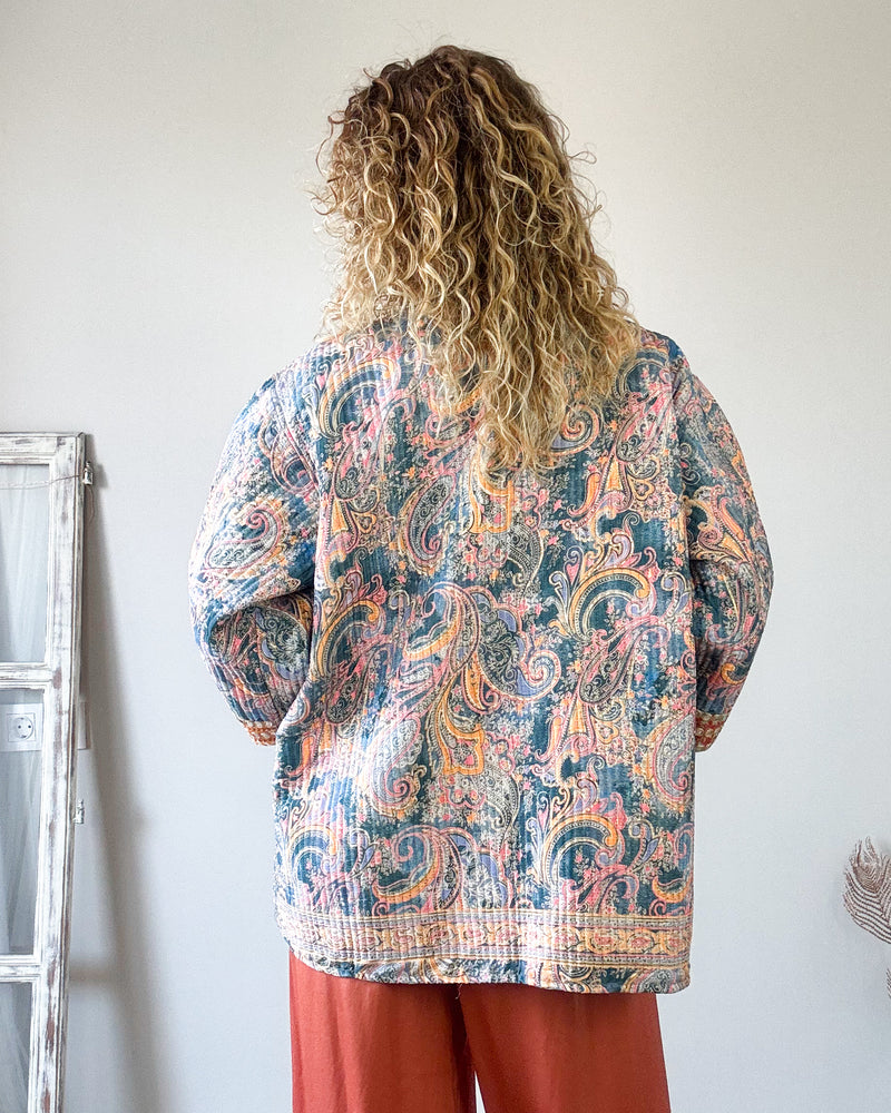 Chaqueta melocotón reversible