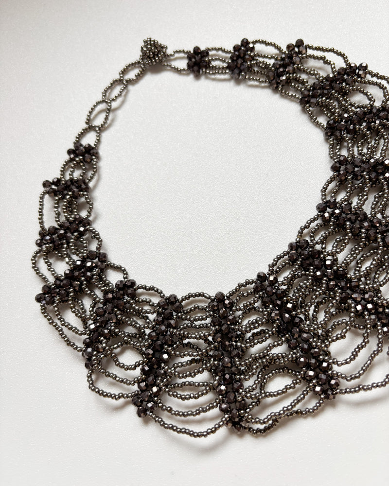 COLLAR TRENZADO GRIS