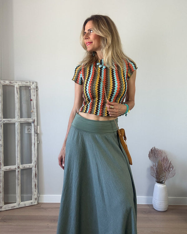Camiseta tricolor raya