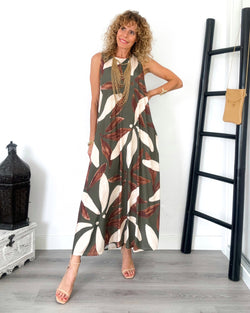 Vestido punto hoja
