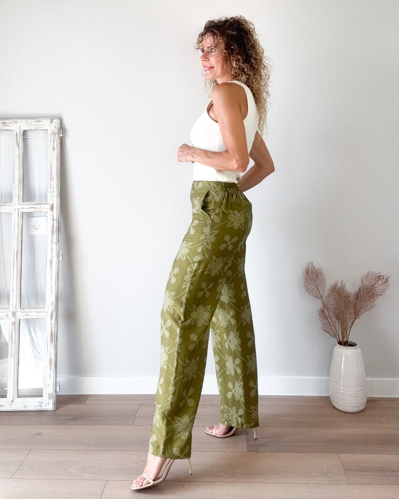 Pantalón verde beige