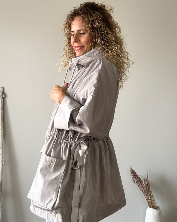 Gabardina topo midi