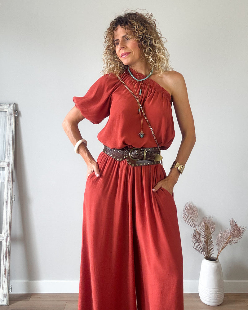 Blusa caldero hombro