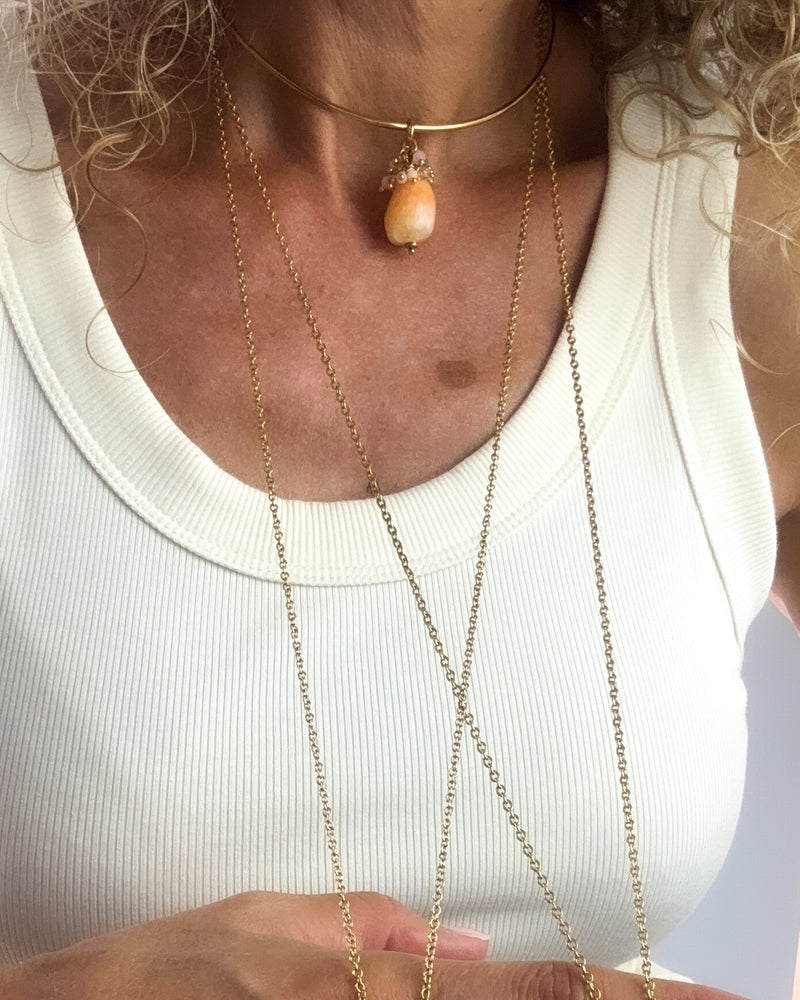 CHOCKER PIEDRA CARAMELO