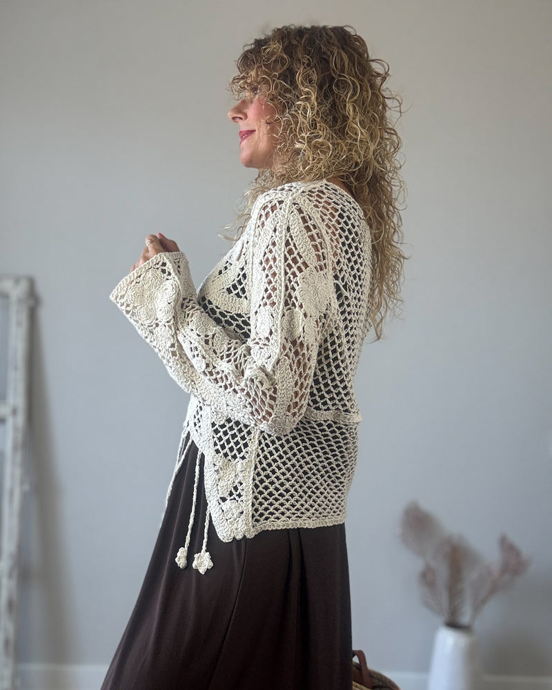 Jersey croche beige