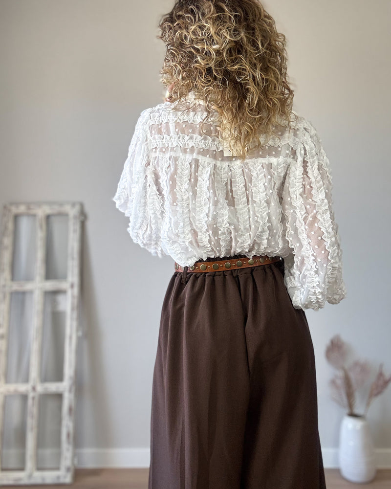 Blusa blanca topito