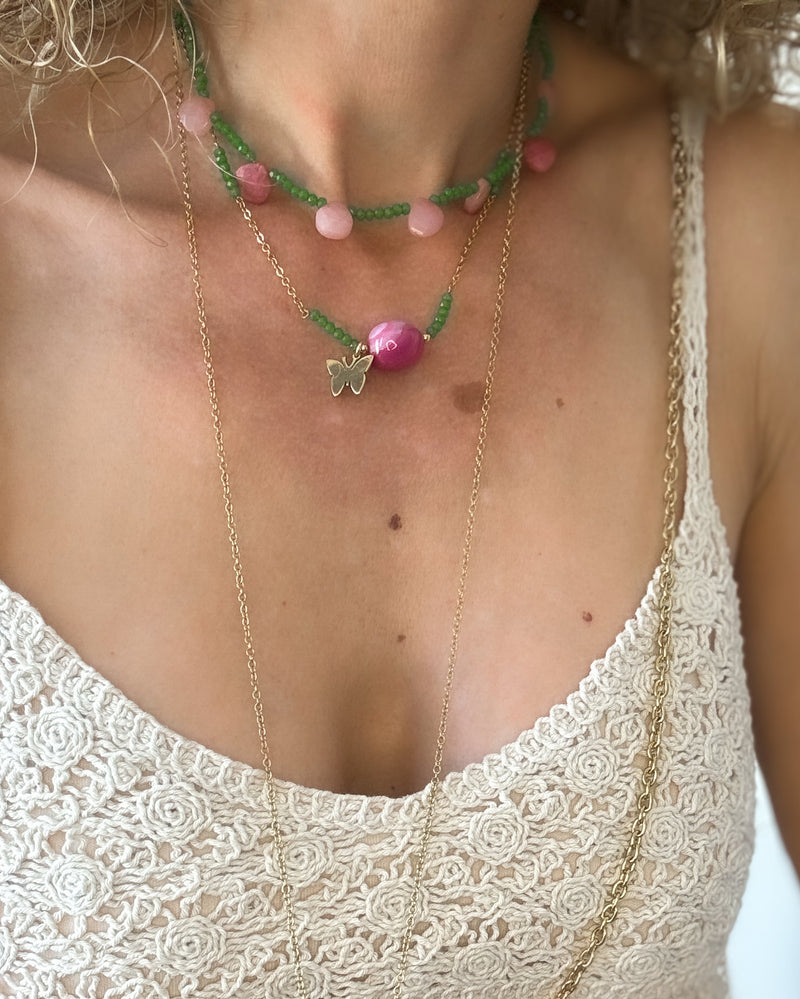 COLLAR VERDI FUCSIA