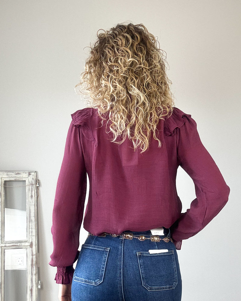 Blusa burdeos jane