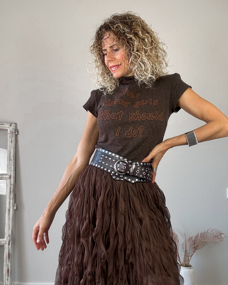 Falda arrugada choco