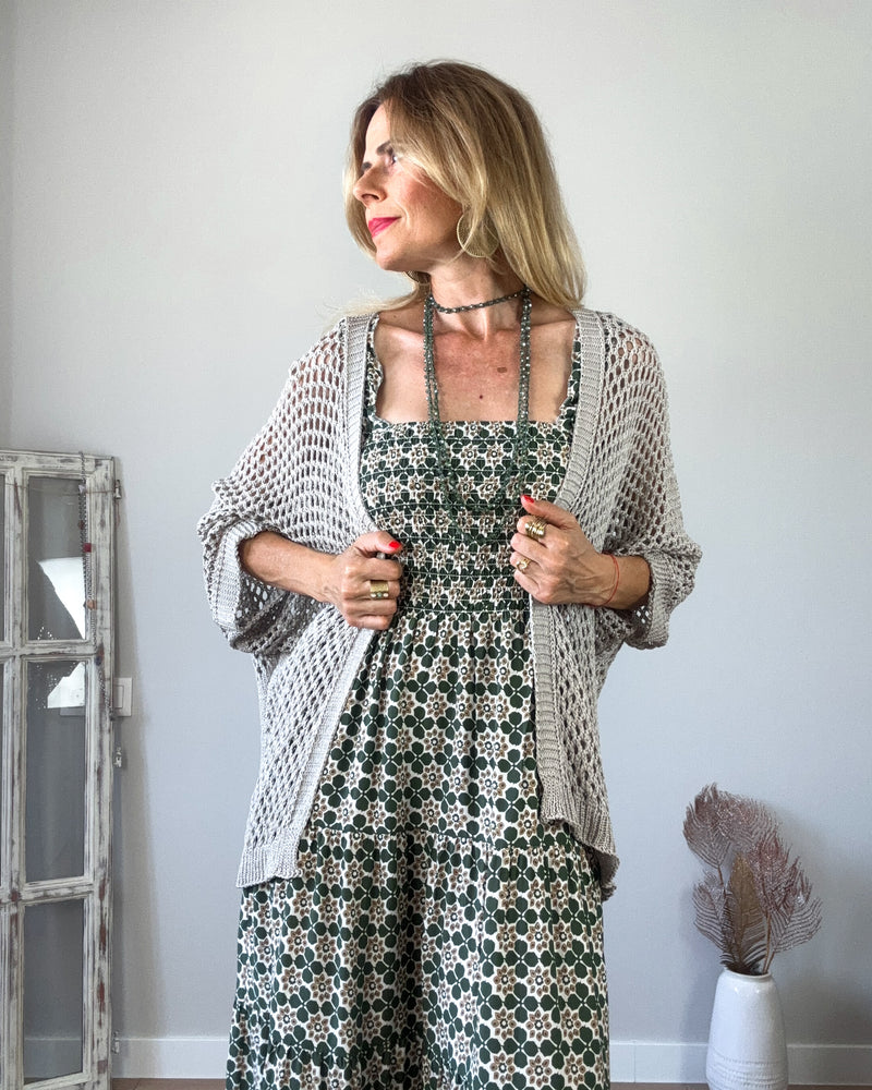 Chaqueta midi toupe