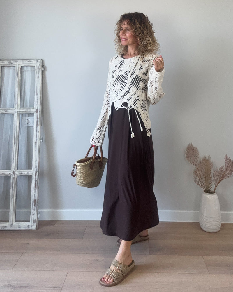 Jersey croche beige