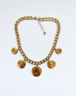 COLLAR MONEDAS DORADO