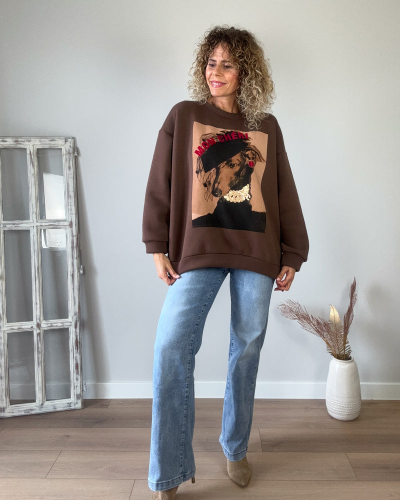 Sudadera marrón dog