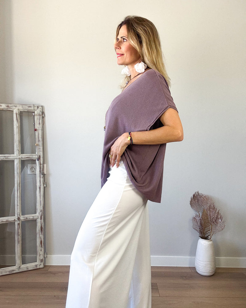 Pantalón ancho blanco