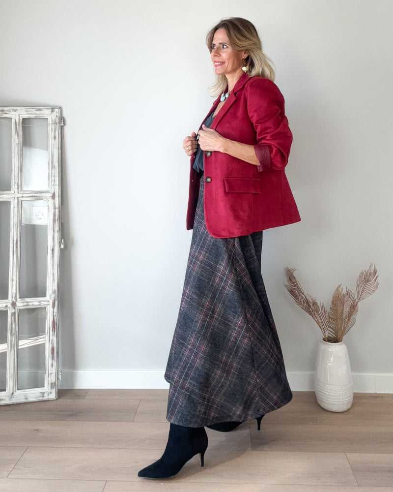 Blazer guinda antelina