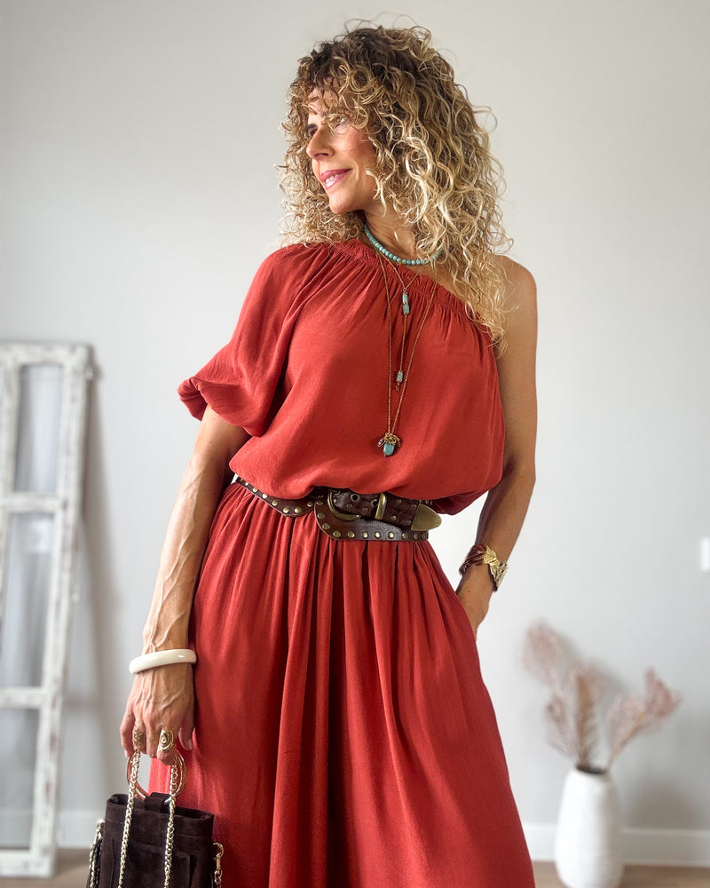 Blusa caldero hombro