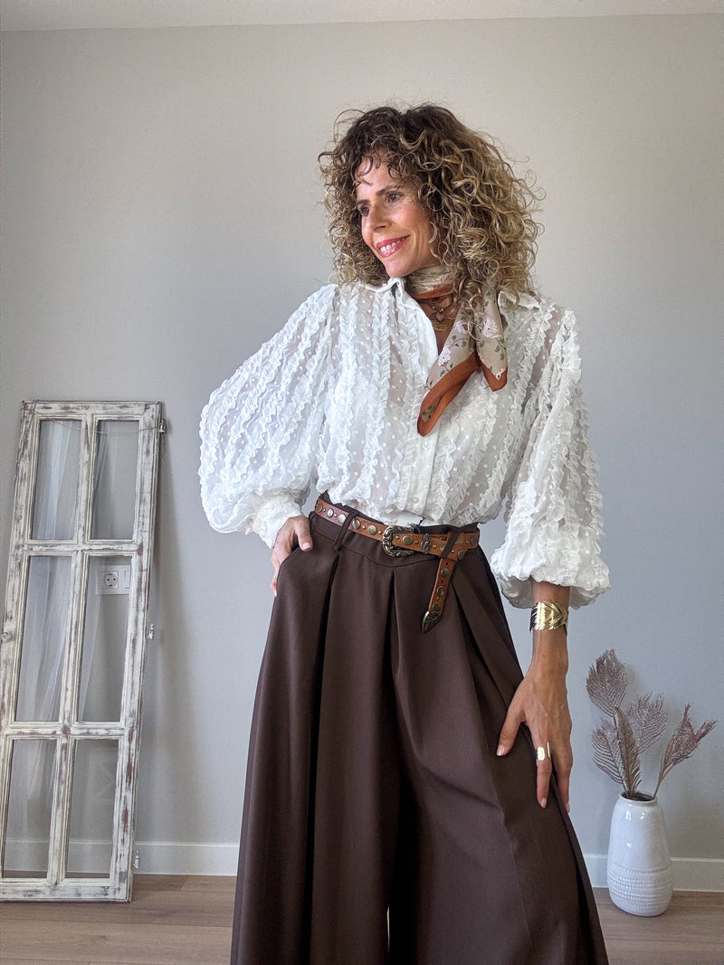 Blusa blanca topito