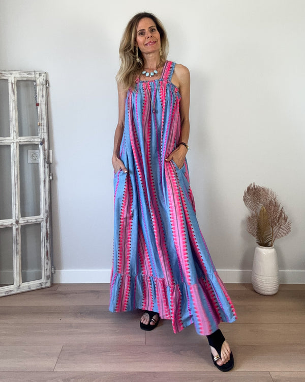 Vestido fluor étnico