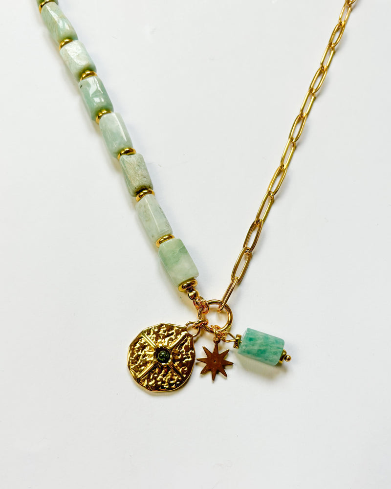 COLLAR VERDE CADENA