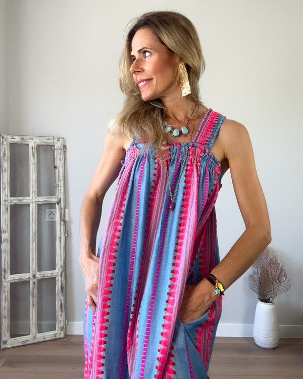 Vestido fluor étnico