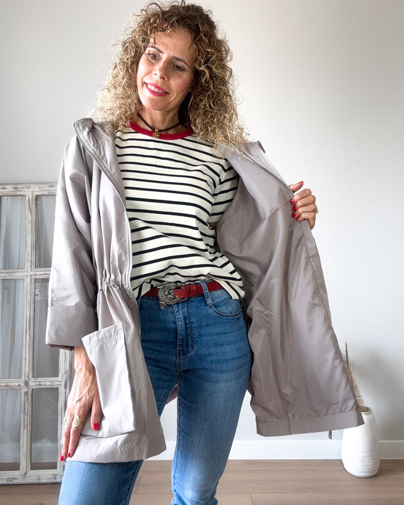 Gabardina topo midi