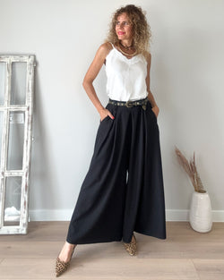 Pantalón negro wideleg
