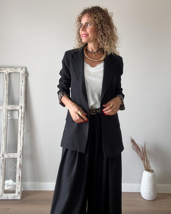 Blazer negra oversize