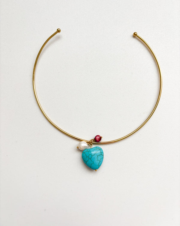 CHOCKER CORAZÓN DORADO