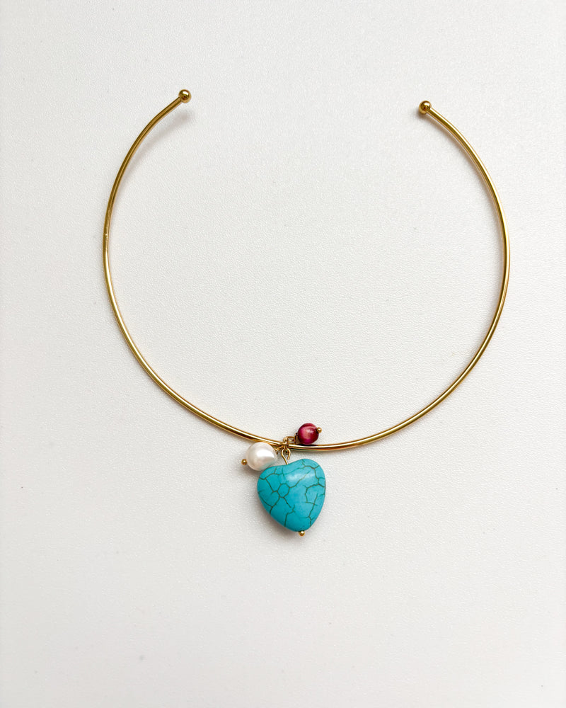 CHOCKER CORAZÓN DORADO