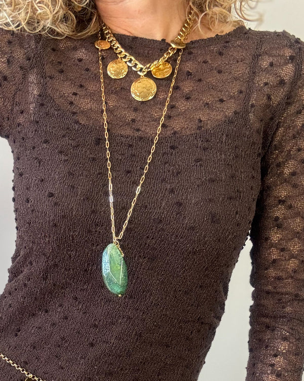 COLLAR MONEDAS DORADO