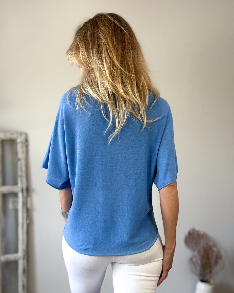 Camiseta azulona punto