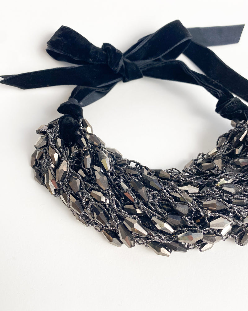 COLLAR CRISTALES FACETADOS