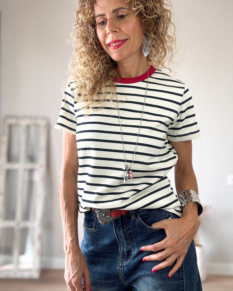 Camiseta raya marina