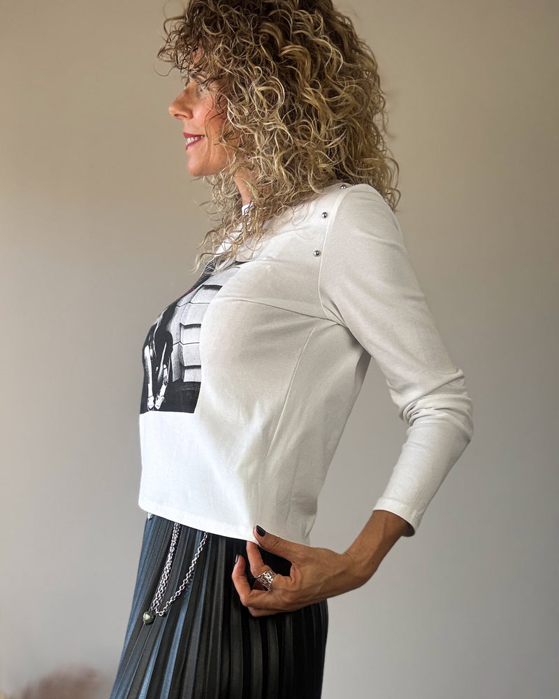 Camiseta blanca tacha
