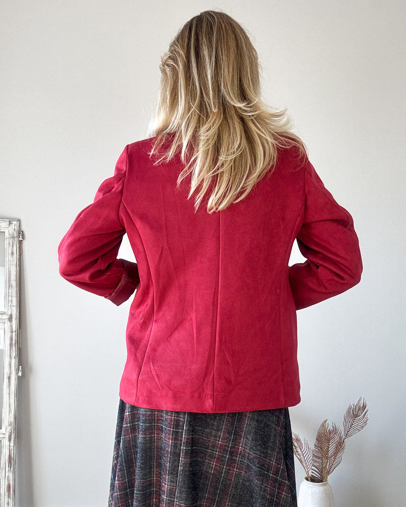 Blazer guinda antelina