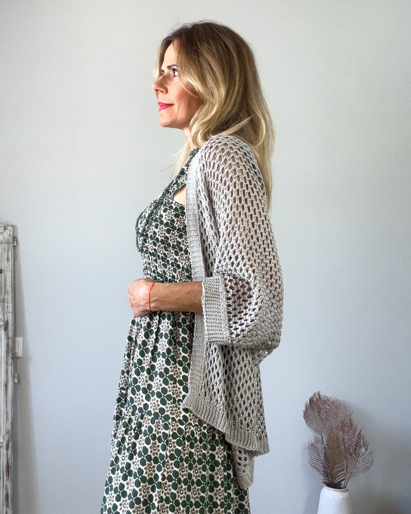 Chaqueta midi toupe