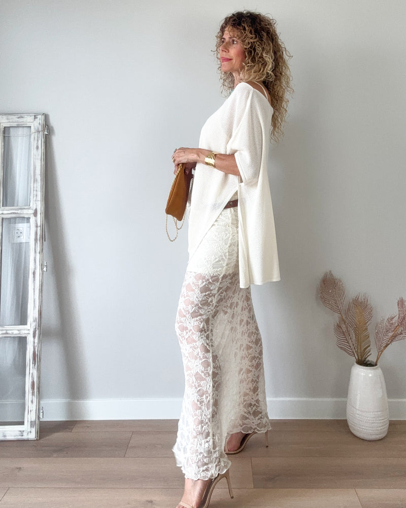 Jersey beige rejilla