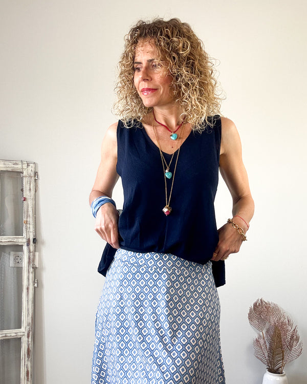 Falda punto mar