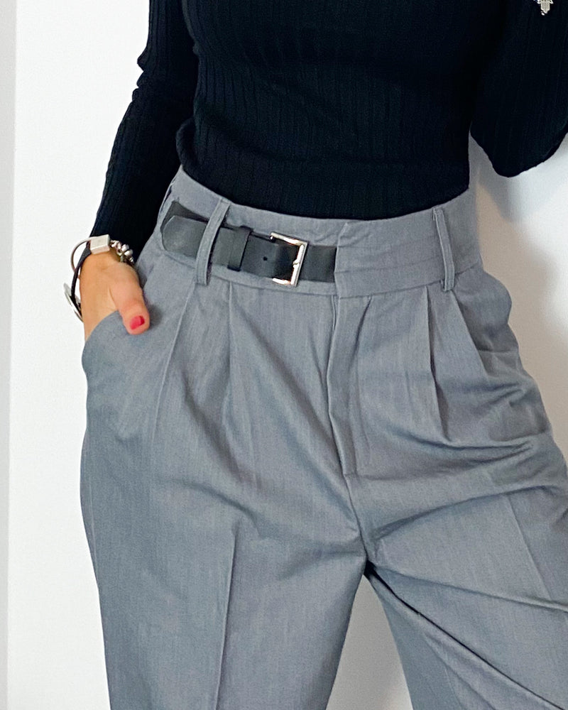 Pantalón gris polipiel