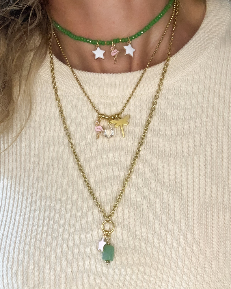COLLAR VERDE FLAMENCO