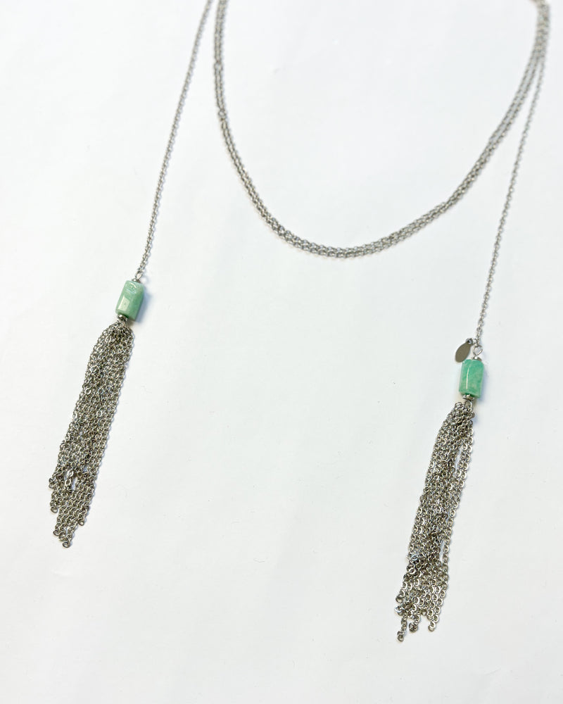COLLAR FLECOS TURQUESA
